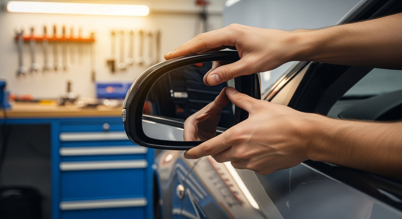Interior del taller de La Clínica del Auto-Espejo