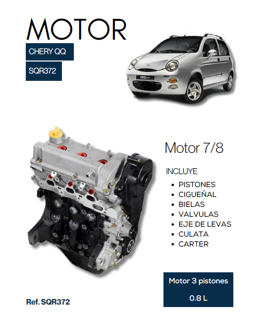 Motor Chery QQ SQR372 - 