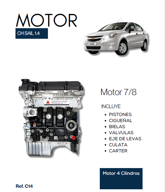 Motor Chevrolet Sail 1.4 - 